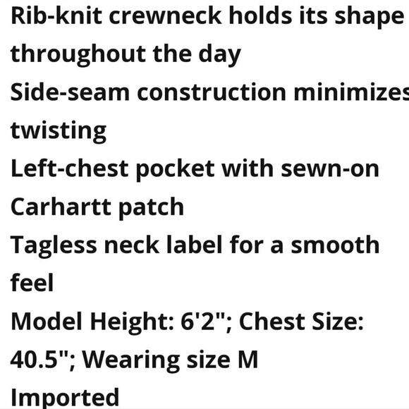 Carhartt Loose Fit Heavyweight S/S Pocket Henley Shirt - Picture 4 of 6